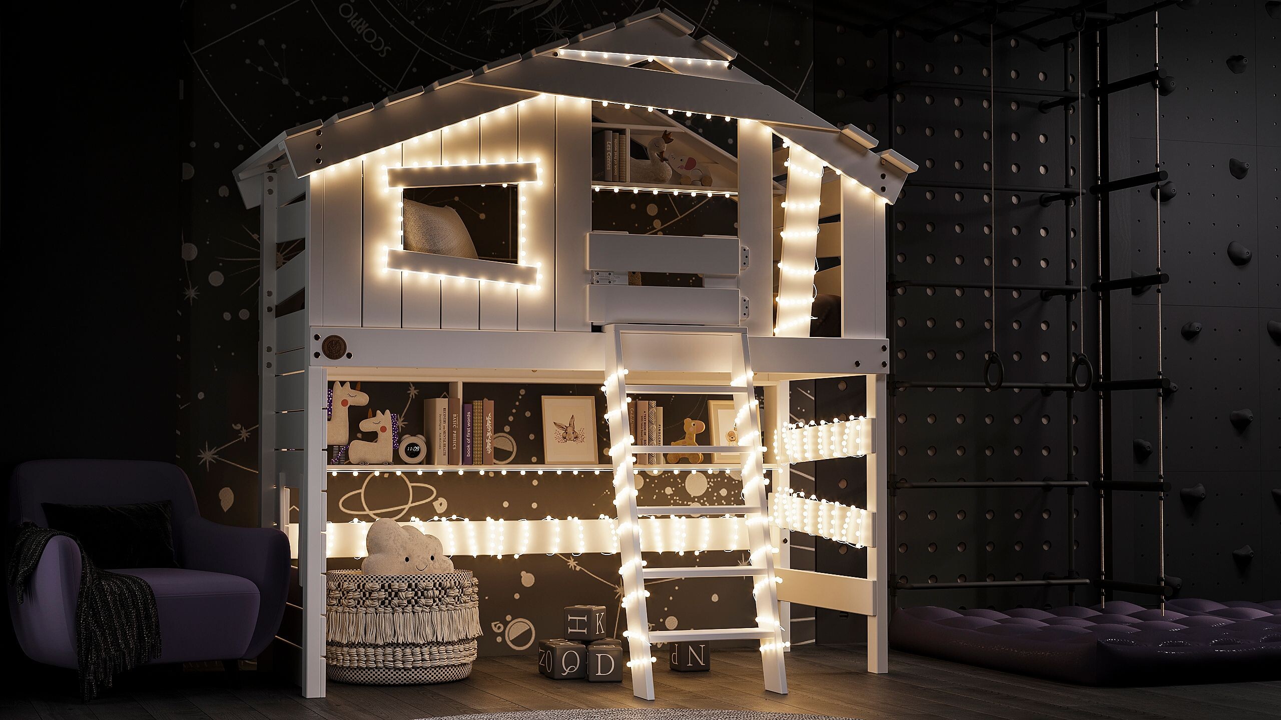 Hochbett "ALPIN CHALET" - Abenteuer beginnt im eigenen Zimmer.