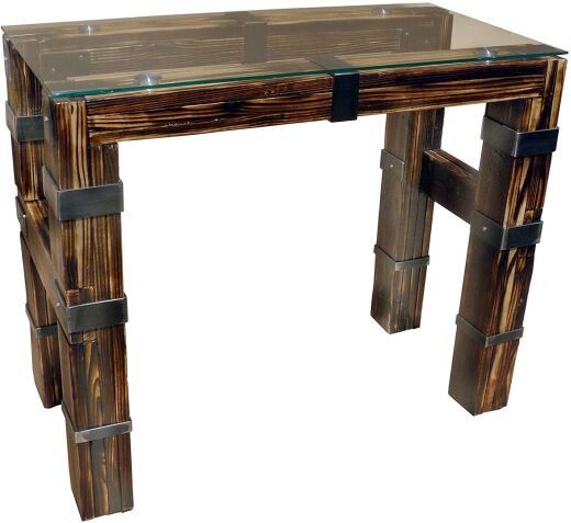 Esstisch Set DROHOBYCZ Handmade aus Holz und Metall 120 x 60 cm Tisch