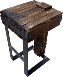 Esstisch Set DROHOBYCZ Handmade Holz Metall 180 x 60 cm Tisch und 6x Hocker