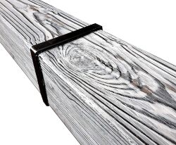 Massivholzbett Balkenbett LEMBERG Weiß Handmade aus Holz Metall 100x200 cm