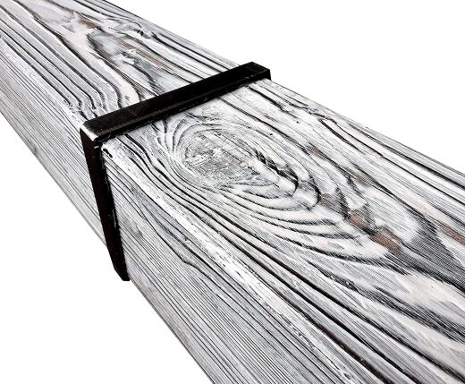 Massivholzbett Balkenbett LEMBERG Weiß Handmade aus Holz Metall 160x200 cm