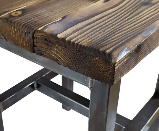 Essmöbel SET SAMBOR -E Handmade aus Holz Metall 120x60 + 4H