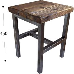 Essmöbel SET SAMBOR -E Handmade aus Holz Metall 120x60 + 4H
