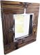 Spiegel Holzspiegel LEMBERG Handmade aus Holz Stahl 60 cm 60 cm