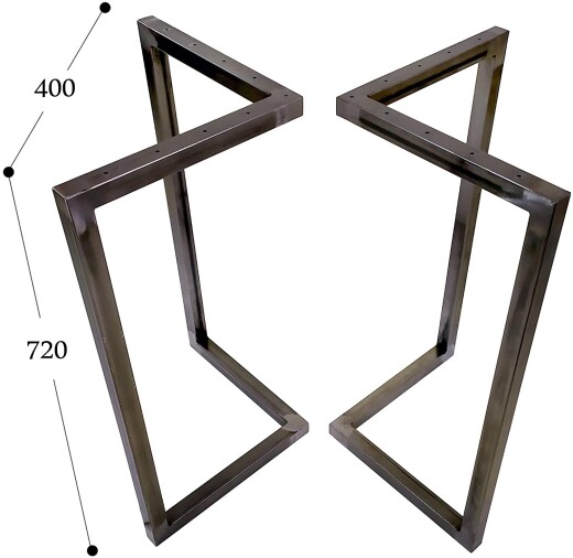 V-Tischgestell Metall 40x72 cm