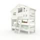 ALPIN CHALET - Lit Enfant, Lit Superposé - Ensemble Complet + Lit Gigogne + Étagère Inférieure + Étagère Supérieure + Petite Porte Blanche