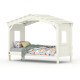 DOLCE NIDO childrens bed, play bed, youth bed, playhouse, solid pine, white, without accessories