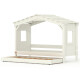 DOLCE NIDO childrens bed, play bed, youth bed, playhouse, solid pine, white, with pull-out bed