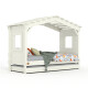 DOLCE NIDO childrens bed, play bed, youth bed, playhouse, solid pine, white, with pull-out bed