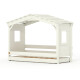 DOLCE NIDO childrens bed, play bed, youth bed, playhouse, solid pine, white, with pull-out bed