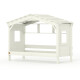 DOLCE NIDO childrens bed, play bed, youth bed, playhouse, solid pine, white, with shelf