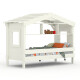 DOLCE NIDO childrens bed, play bed, youth bed, playhouse, solid pine, white, with shelf