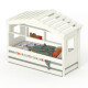 DOLCE NIDO childrens bed, play bed, youth bed, playhouse, solid pine, white, with shelf and pull-out bed