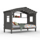 Hausbett DOLCE NIDO in Anthrazit – Kinderbett und Jugendbett mit Regal