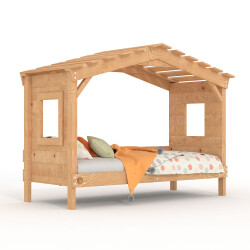 Hausbett DOLCE NIDO – Kinderbett und Jugendbett 100 % naturbelassen