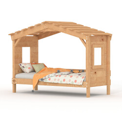 Hausbett DOLCE NIDO – Kinderbett und Jugendbett 100 % naturbelassen