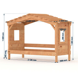 Hausbett DOLCE NIDO – Kinderbett und Jugendbett 100 % naturbelassen