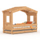 Hausbett DOLCE NIDO – Kinderbett und Jugendbett 100 % naturbelassen mit Ausziehbett