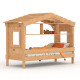 Hausbett DOLCE NIDO – Kinderbett und Jugendbett 100 % naturbelassen mit Regal