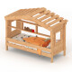 Hausbett DOLCE NIDO – Kinderbett und Jugendbett 100 % naturbelassen mit Regal