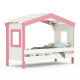 Hausbett DOLCE NIDO in Weiß/Rosa – Kinderbett und Jugendbett