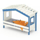 Hausbett DOLCE NIDO in Weiß/Blau – Kinderbett und Jugendbett