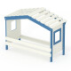 DOLCE NIDO Kinderbett, Spielbett, Jugendbett, Spielhaus, massive Kiefer, Weiss/Blau ohne Regal ohne Ausziehbett