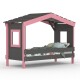 Hausbett DOLCE NIDO in Anthrazit/Rosa – Kinderbett und Jugendbett