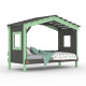 Hausbett DOLCE NIDO in Anthrazit/Grün – Kinderbett und Jugendbett