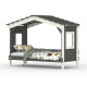 Hausbett DOLCE NIDO in Anthrazit/Weiß – Kinderbett und Jugendbett