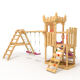 Play Tower - Knights Castle "M120" - Climbing Tower, Climbing Wall, Sandbox, Pink Slide and Swing