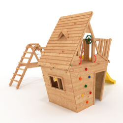 BIBEX® Play Tower - Magic Cottage M150 - LONG Slide,...