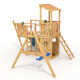 The XL120 Pirate Ship - Play Tower - Climbing Structure - Slide - Double Swing by BIBEX
