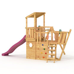The XL150 Pirate Ship - Play Tower - Climbing Structure - Long Slide - Double Swing by BIBEX