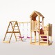 Torre da gioco - Castello dei cavalieri "OAKFORT MAX III" Scivolo rosa e altalene