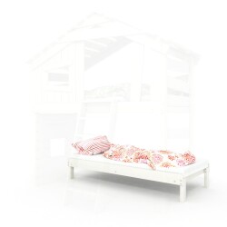 ALPIN CHALET Høyseng, barneseng, køyeseng hvit/blå + Under sengen uten tilbehør BIBEX®
