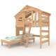 ALPIN CHALET Bunk bed, childrens bed, bunk bed 100% natural + underbed + door by BIBEX®
