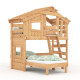 ALPIN CHALET Bunk bed, childrens bed, bunk bed 100% natural + underbed + door by BIBEX®