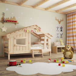 APART CHALET Childrens Bed, Play Bed, Youth Bed,...